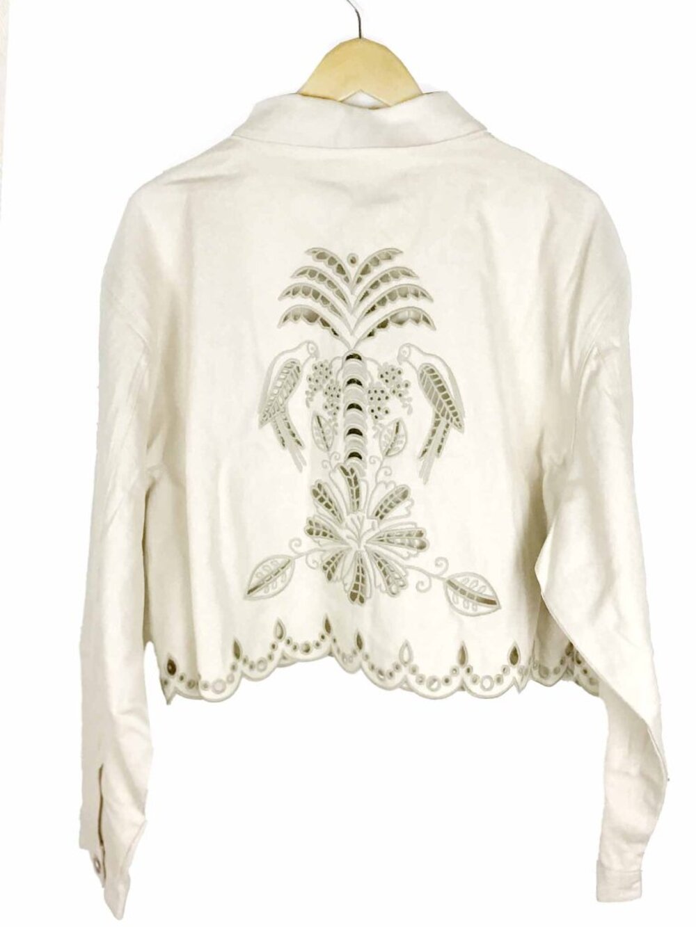 Farm RIO Beige Denim Canva Richelieu Jacket - Picture 7 of 16